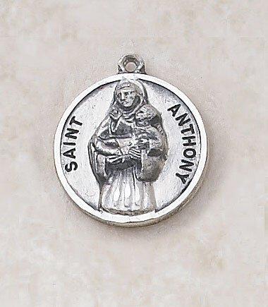 St. Anthony Sterling Silver Pendant Necklace - 20" Chain - Saint-Mike.org