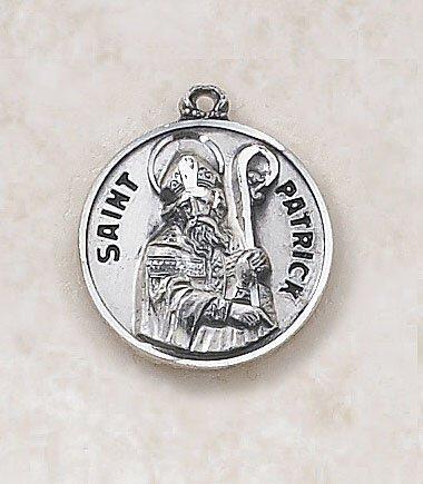 St. Patrick Sterling Silver Pendant Necklace - 20" Chain - Saint-Mike.org
