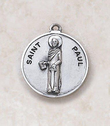 St. Paul Sterling Silver Pendant Necklace - 20" Chain - Saint-Mike.org