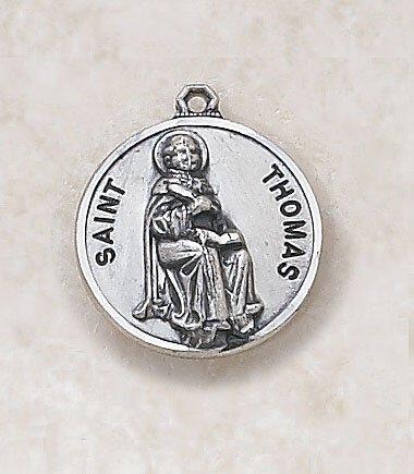 St. Thomas Sterling Silver Pendant Necklace - 20" Chain - Saint-Mike.org