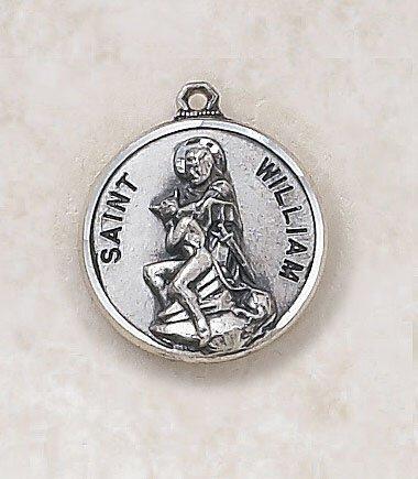 St. William Sterling Silver Pendant Necklace - 20" Chain - Saint-Mike.org