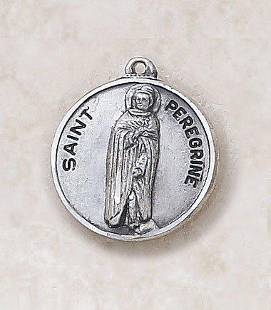 St. Peregrine Sterling Silver Pendant Necklace - 20" Chain - Saint-Mike.org