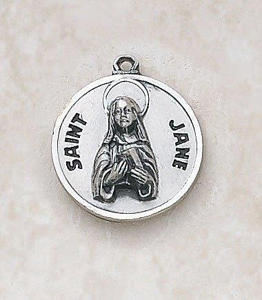 St. Jane Sterling Silver Pendant Necklace - 18" Chain - Saint-Mike.org