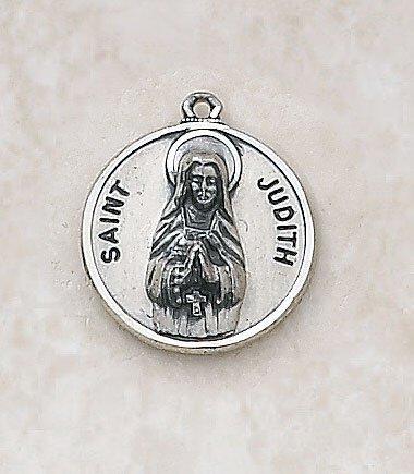 St. Judith Sterling Silver Pendant Necklace - 18" Chain - Saint-Mike.org