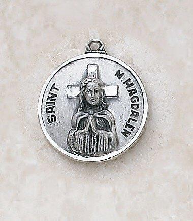 St. Mary Magdalene Sterling Silver Pendant Necklace - 18" Chain - Saint-Mike.org