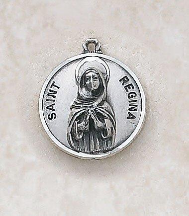 St. Regina Sterling Silver Pendant Necklace - 18" Chain - Saint-Mike.org