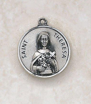 St. Teresa Sterling Silver Pendant Necklace - 18" Chain - Saint-Mike.org