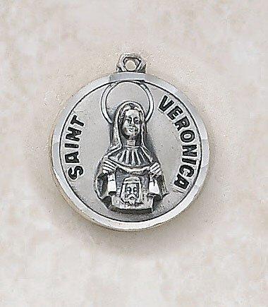 St. Veronica Sterling Silver Pendant Necklace - 18" Chain - Saint-Mike.org