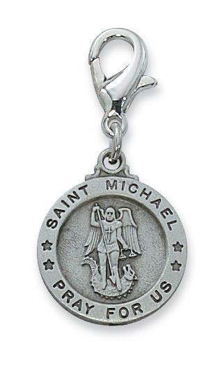 St. Michael Clippable Pewter Pendant - Saint-Mike.org