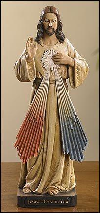 Divine Mercy Statue (Toscana Collection) - 8" H - Saint-Mike.org