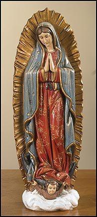 Our Lady of Guadaloupe Statue (Toscana Collection) - 9" H - Saint-Mike.org