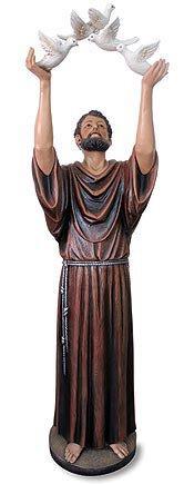 St. Francis Dove Statue (Basilica Collection) - 48" H - Saint-Mike.org