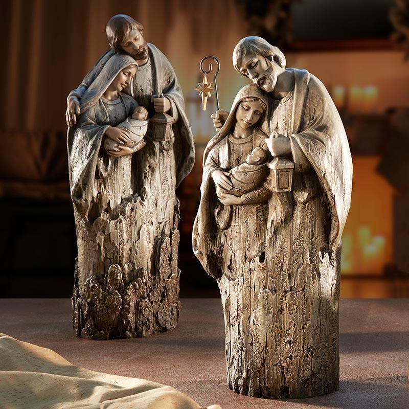 Tender Holy Family Statue (O Holy Night Collection) - 17" H - Saint-Mike.org