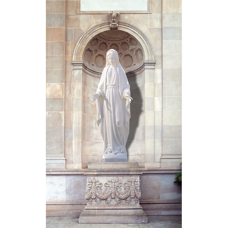 Our Lady of Grace White Statue (Val Gardena Collection) - 58" H - Saint-Mike.org