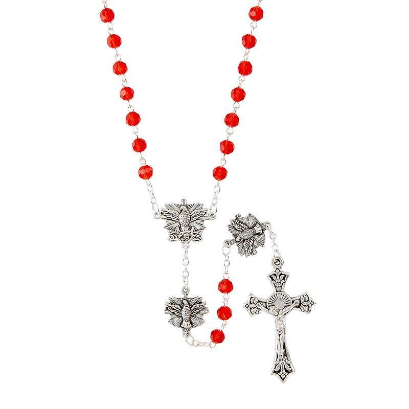 Confirmation Crystal Bead Victorian Rosary - 6mm Bead - Saint-Mike.org