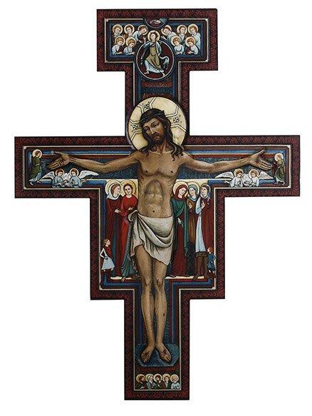 San Damiano Crucifix (Marco Sevelli Collection) - 31" H - Saint-Mike.org